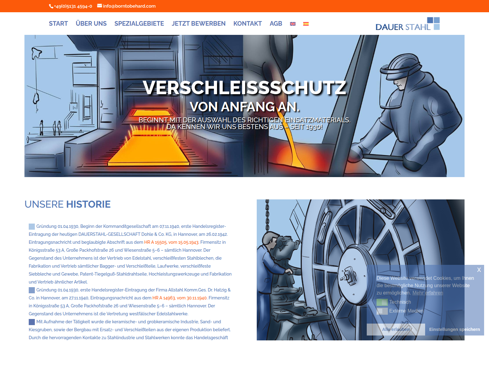 Dauerstahl Website Refresh