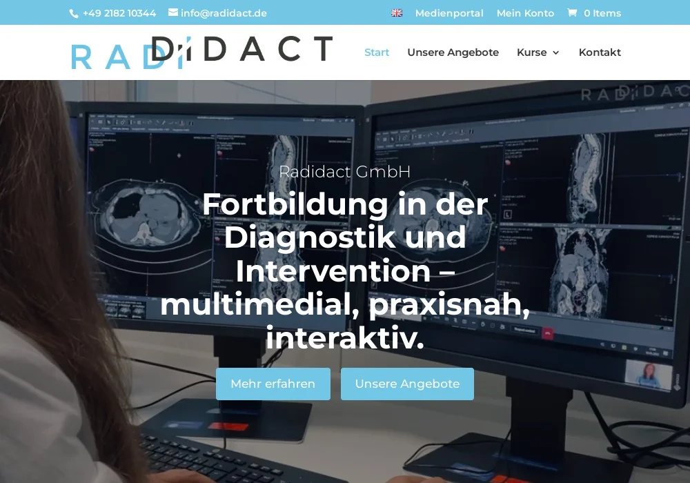 Radidact Website & Buchungssystem