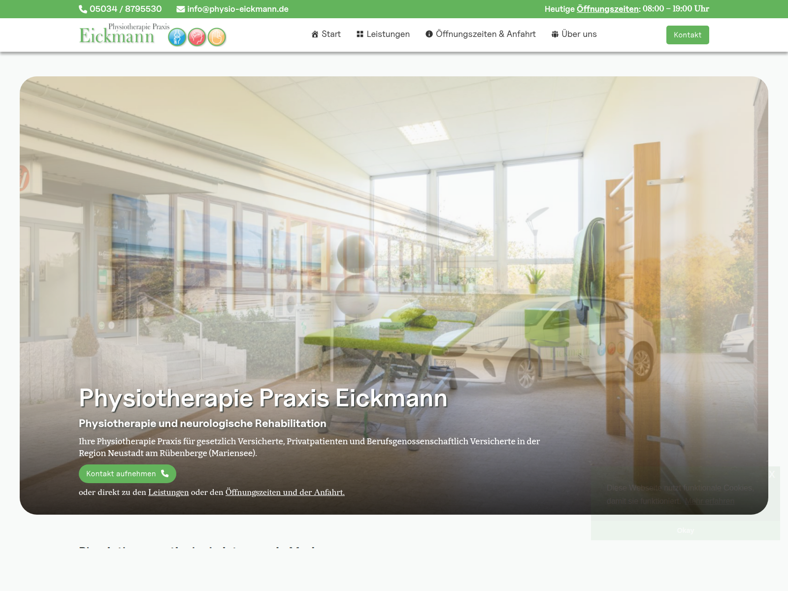 Physiotherapie Praxis Eickmann Website